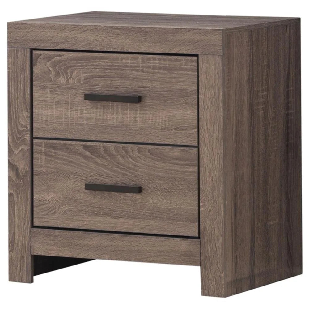 Farmhouse Solid Oak 2-drawer Bedside Table