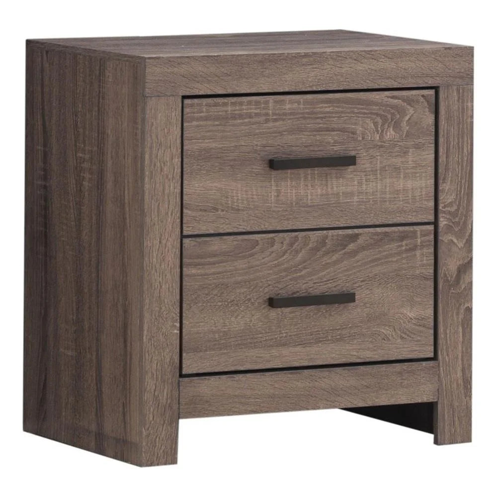 Farmhouse Solid Oak 2-drawer Bedside Table