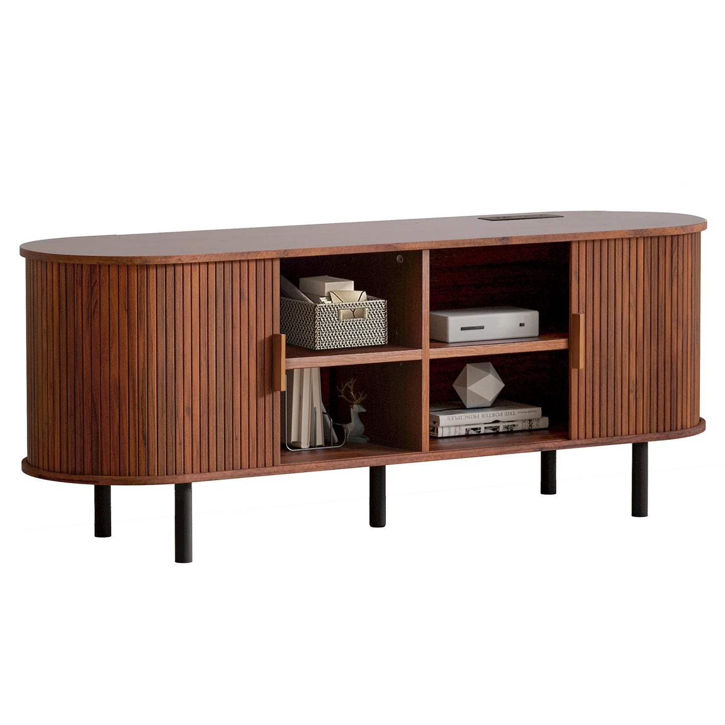 Mid-Century Modern Contemporary Wood TV Stand