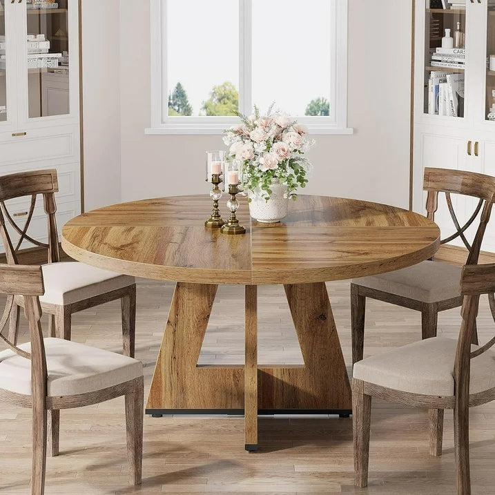 Popper Round Oak Dining Table