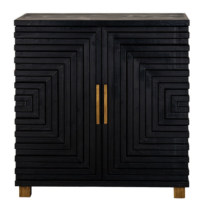 Lennox Black 2 Door Side Cupboard