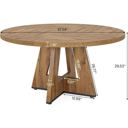 Popper Round Oak Dining Table