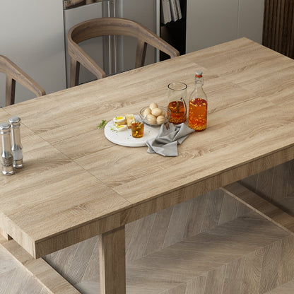 Contempo Solid Wood Oak Dining Table