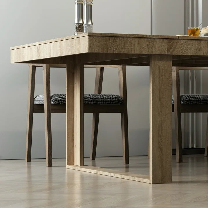 Contempo Solid Wood Oak Dining Table