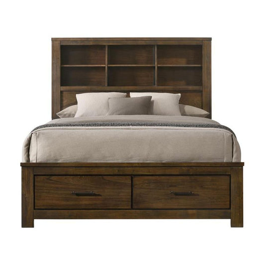 Contempo Solid Oak Queen Bed