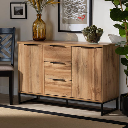 Reid Contemporary Oak 3-Drawer Sideboard