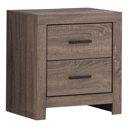 Farmhouse Solid Oak 2-drawer Bedside Table