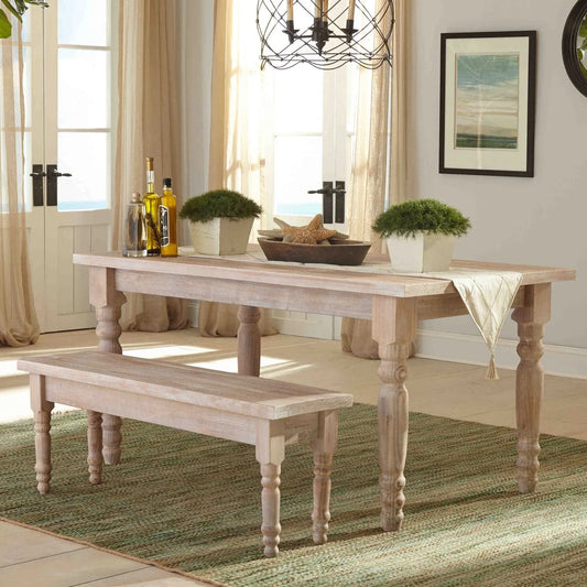 Driftwood Solid Wood Farmhouse Dining Table