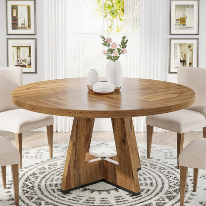 Popper Round Oak Dining Table
