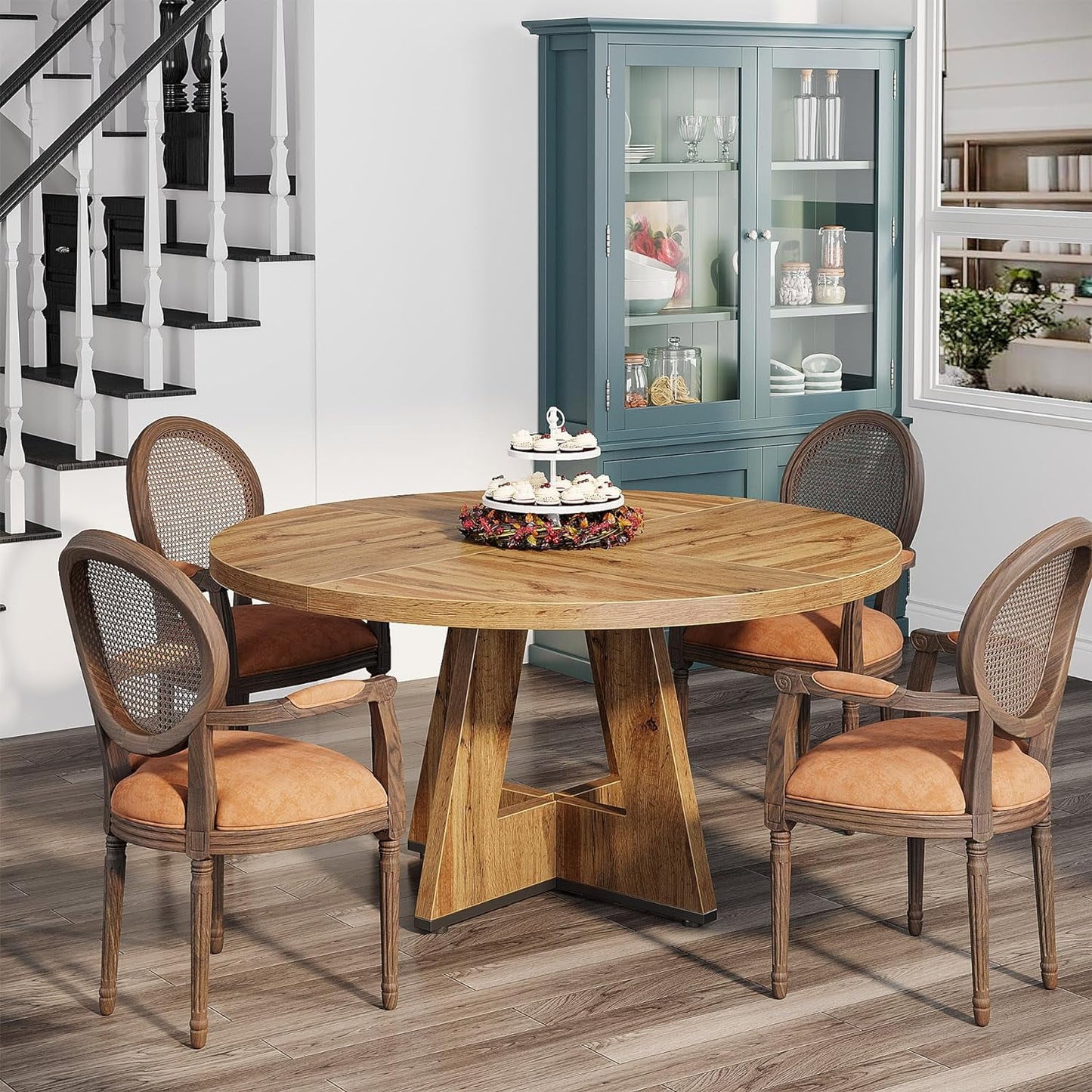 Popper Round Oak Dining Table