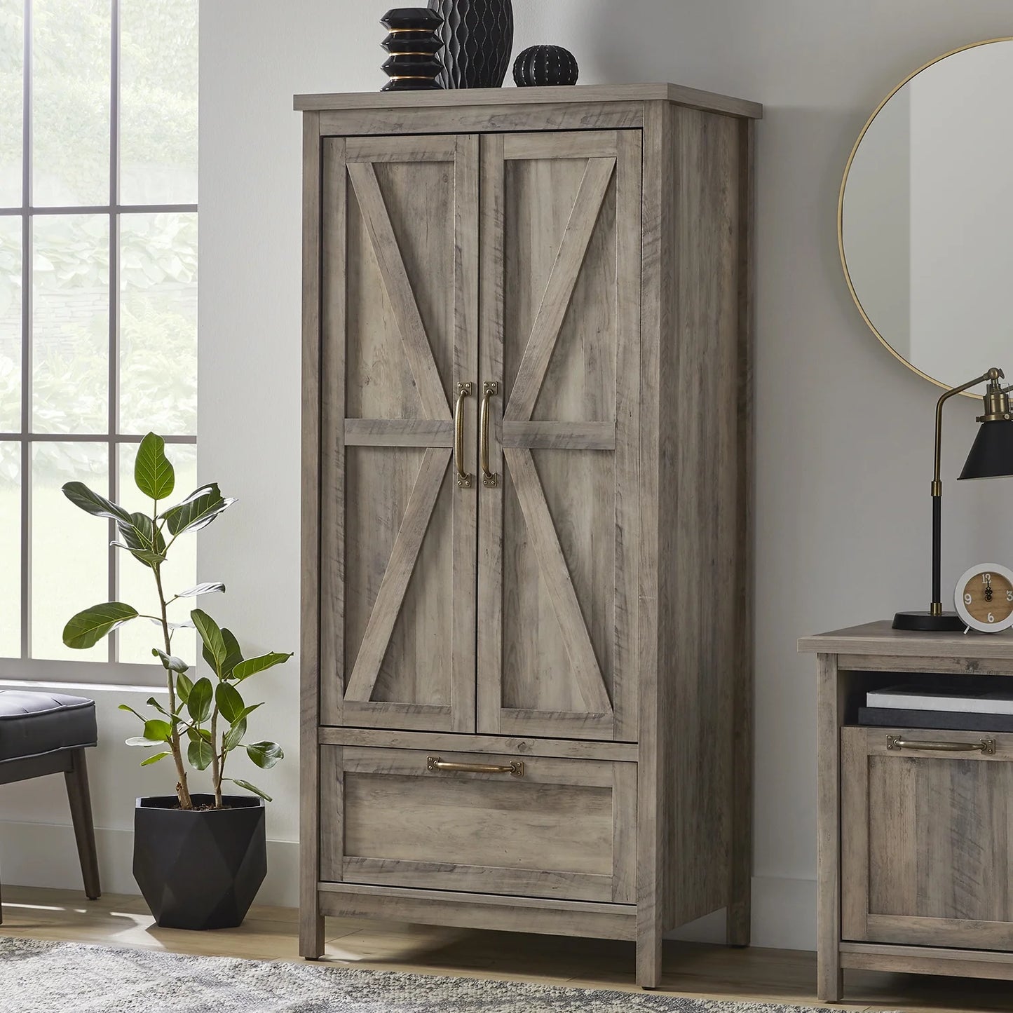 Modern Farmhouse Solid Oak Wardrobe