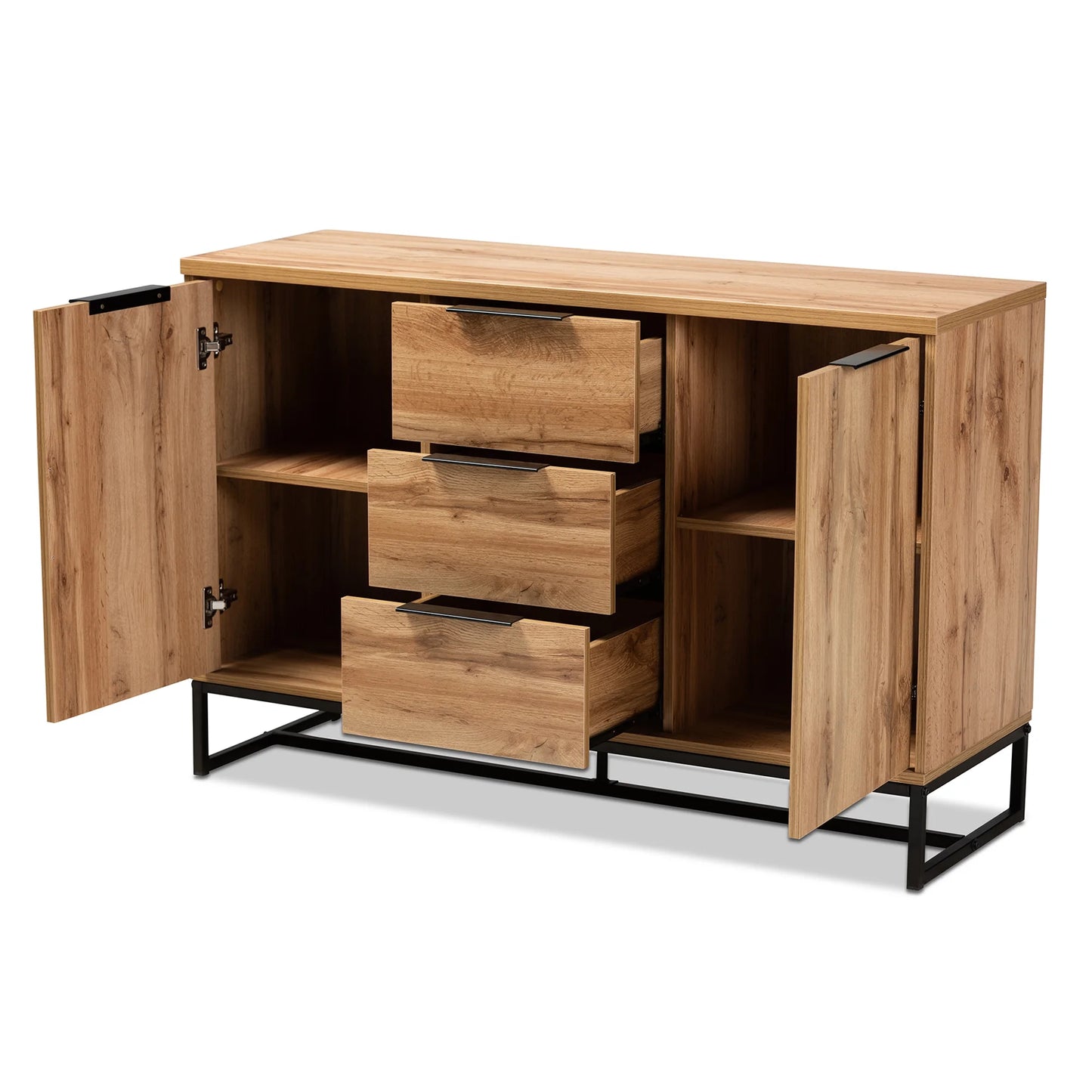 Reid Contemporary Oak 3-Drawer Sideboard